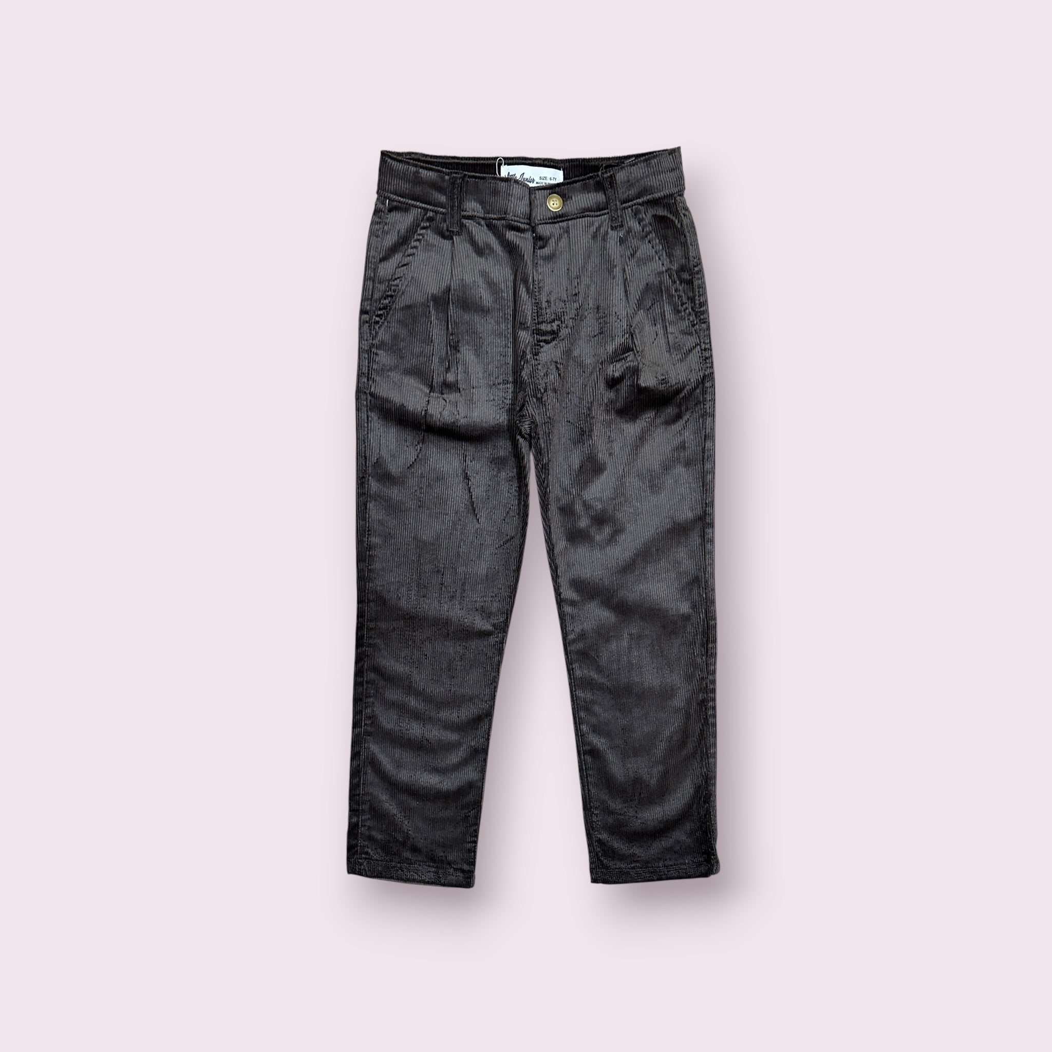 Boys Corduroy Pant(00389)Clr-Chocolate Brown-Fabric Denim Velvet Corduroy