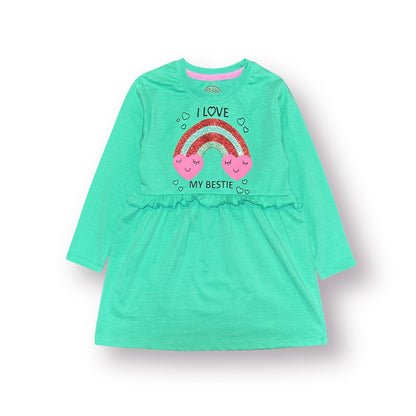 T Shirt with Sleeve (00197)Clr-Sea Green-Fabric Blended For Summer