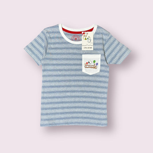 Boy T Shirt (0024)Clr-Gry Lining-Fabric Blended Cotton