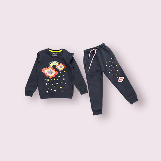 Girls Track Suit (03698)Clr-Navy Blue