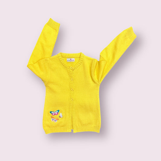 Girls Sweater(03687)Clr-Yellow