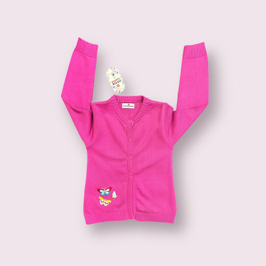 Girls Sweater(03691)Clr-Pink