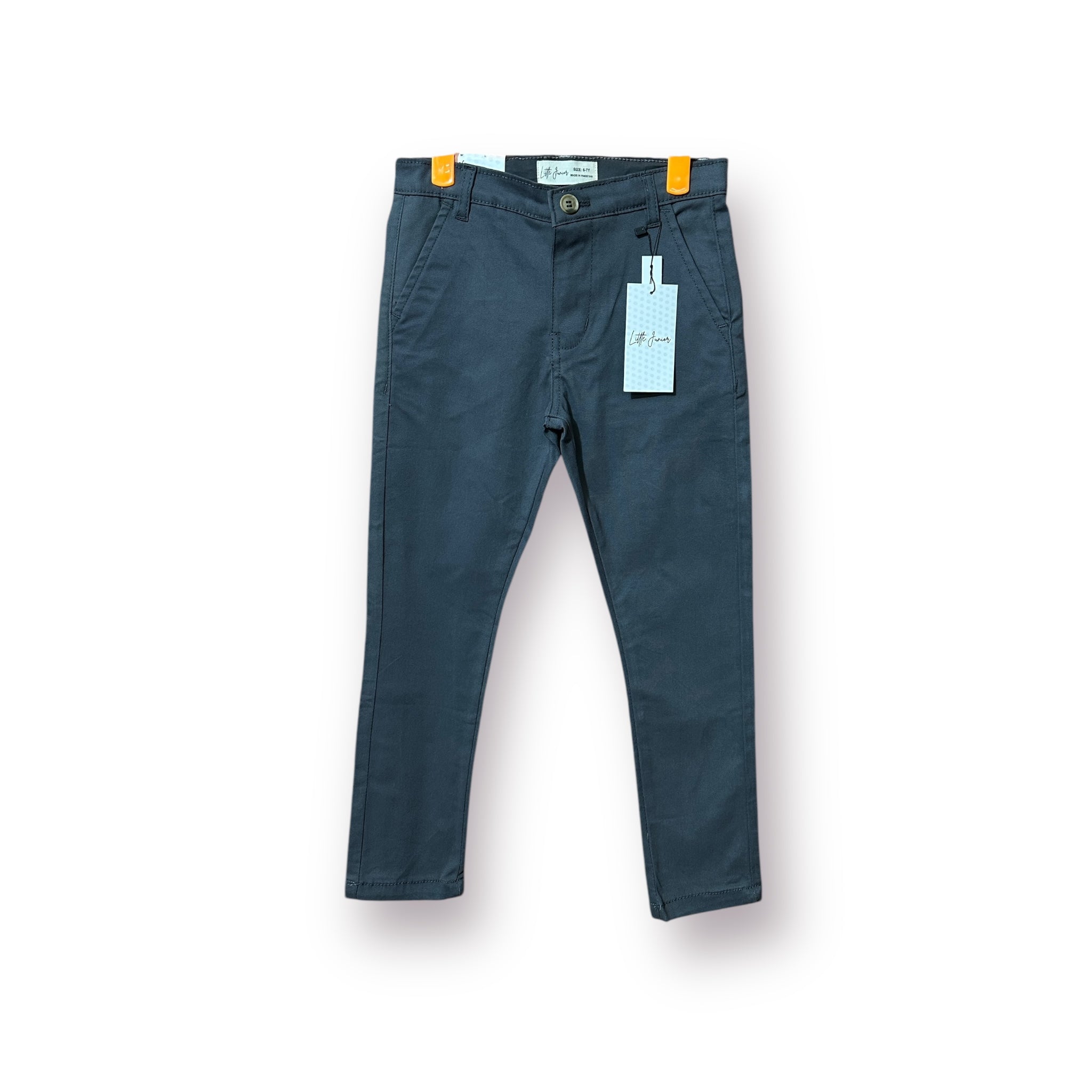Boy Bone Pocket Pant(00704)Clr-Dark Gry-Fabric Soft Cotton For Summer