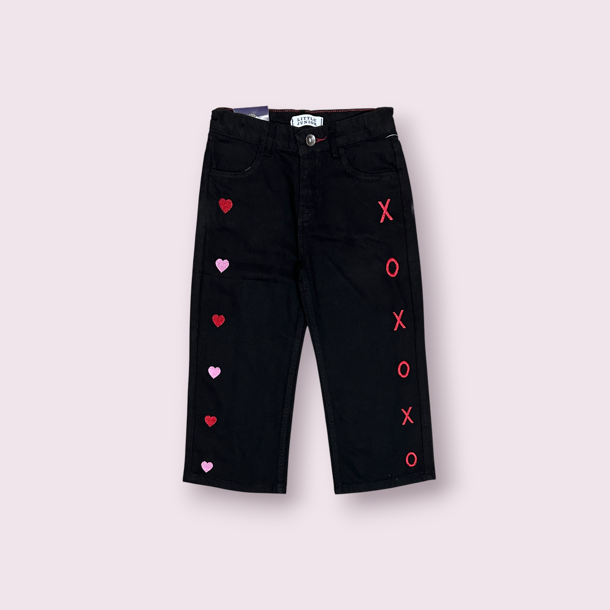 Girls Pant (00300)Clr-Black-Fabric Jeans