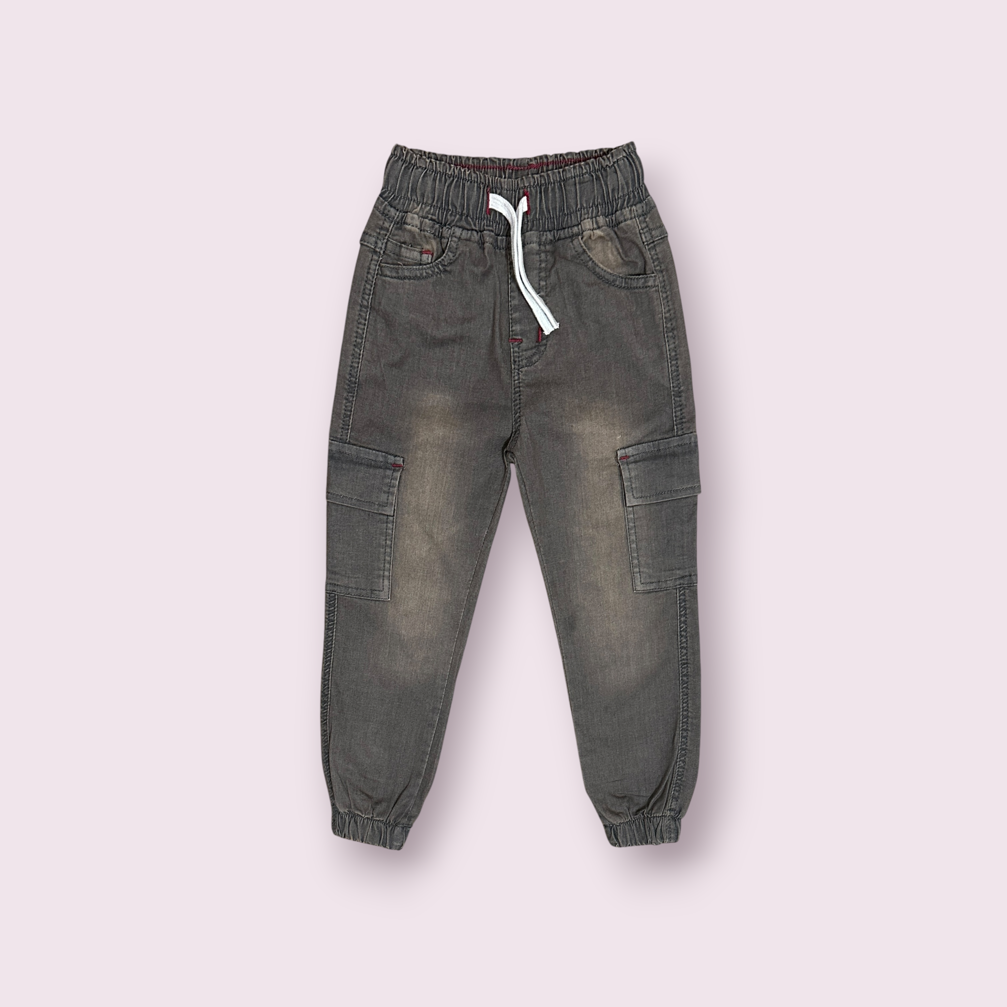 Boys cargo Pant(00116)Clr-Gryish Skin-Fabric Denim Jeans