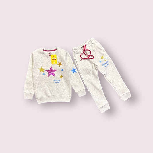 Girls Track Suit (03699)Clr-Off white