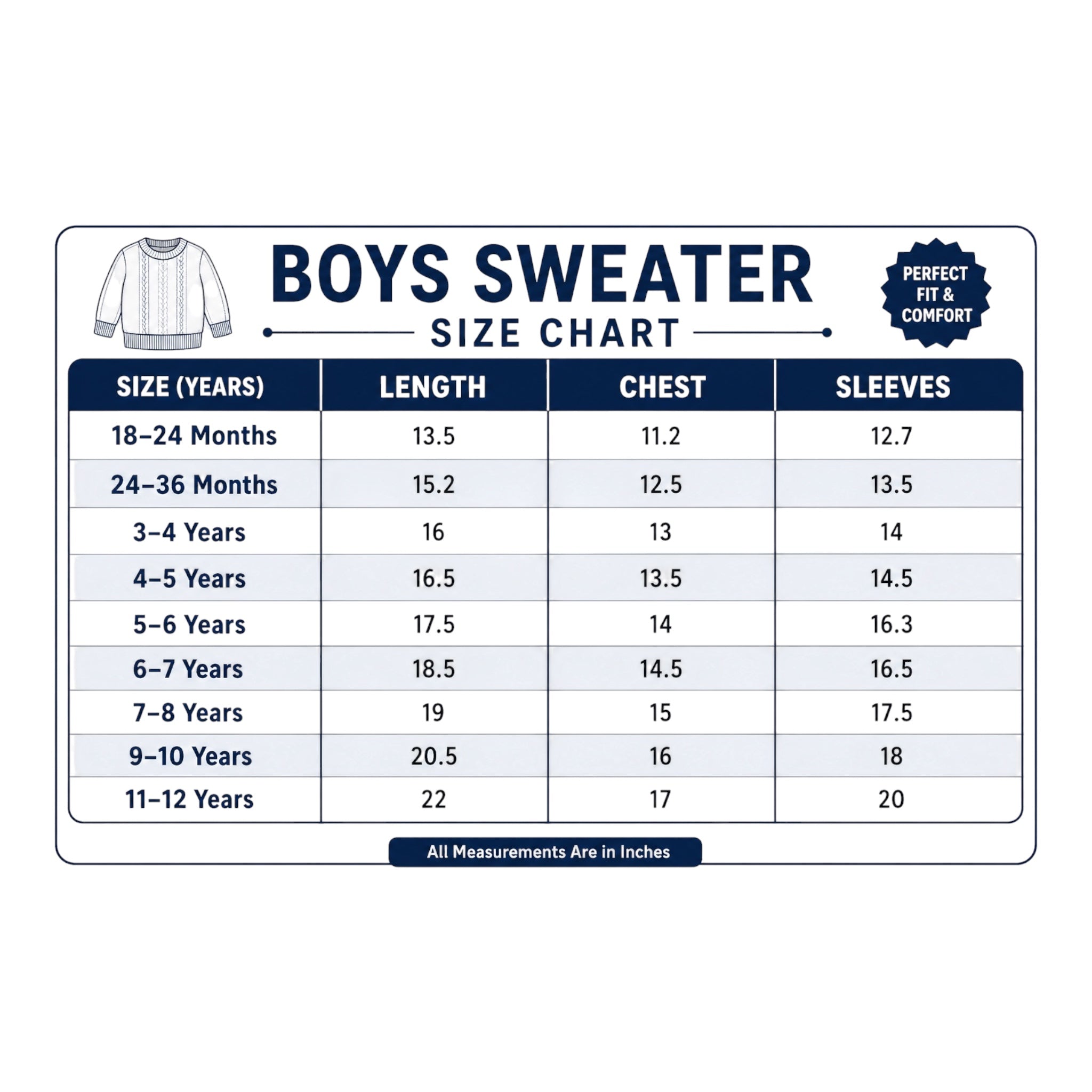 Boys Sweater (00109)Clr-Camel Brown