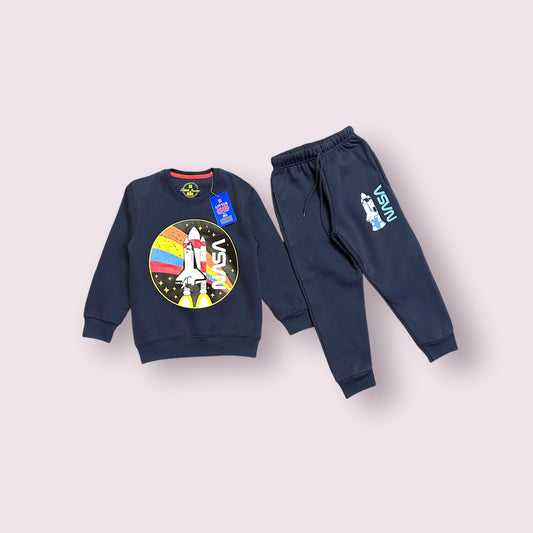 Boys Track Suit (03703)Clr-Navy Blue