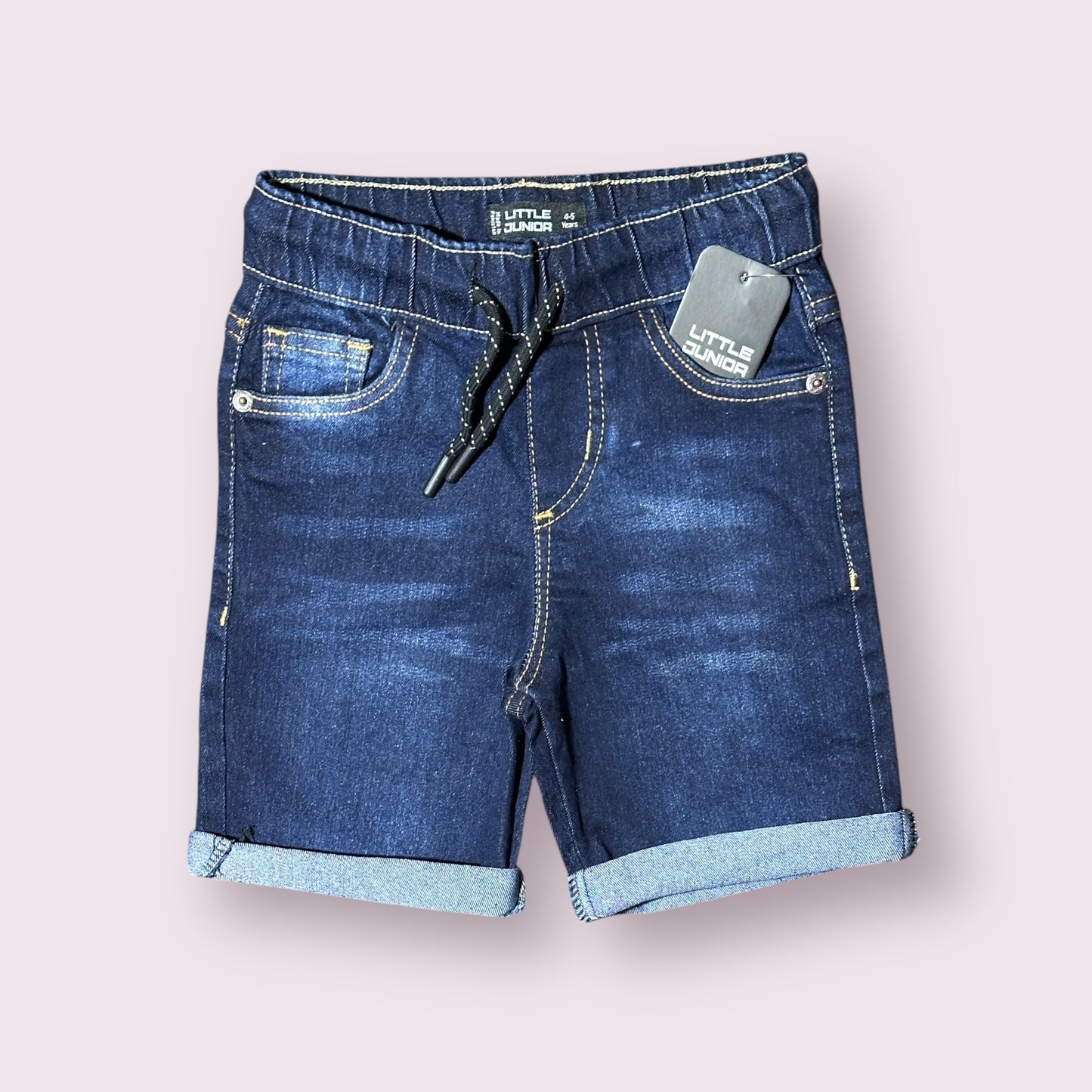 Denim Shorts (00470)Clr-Dark Blue-Fabric Jeans