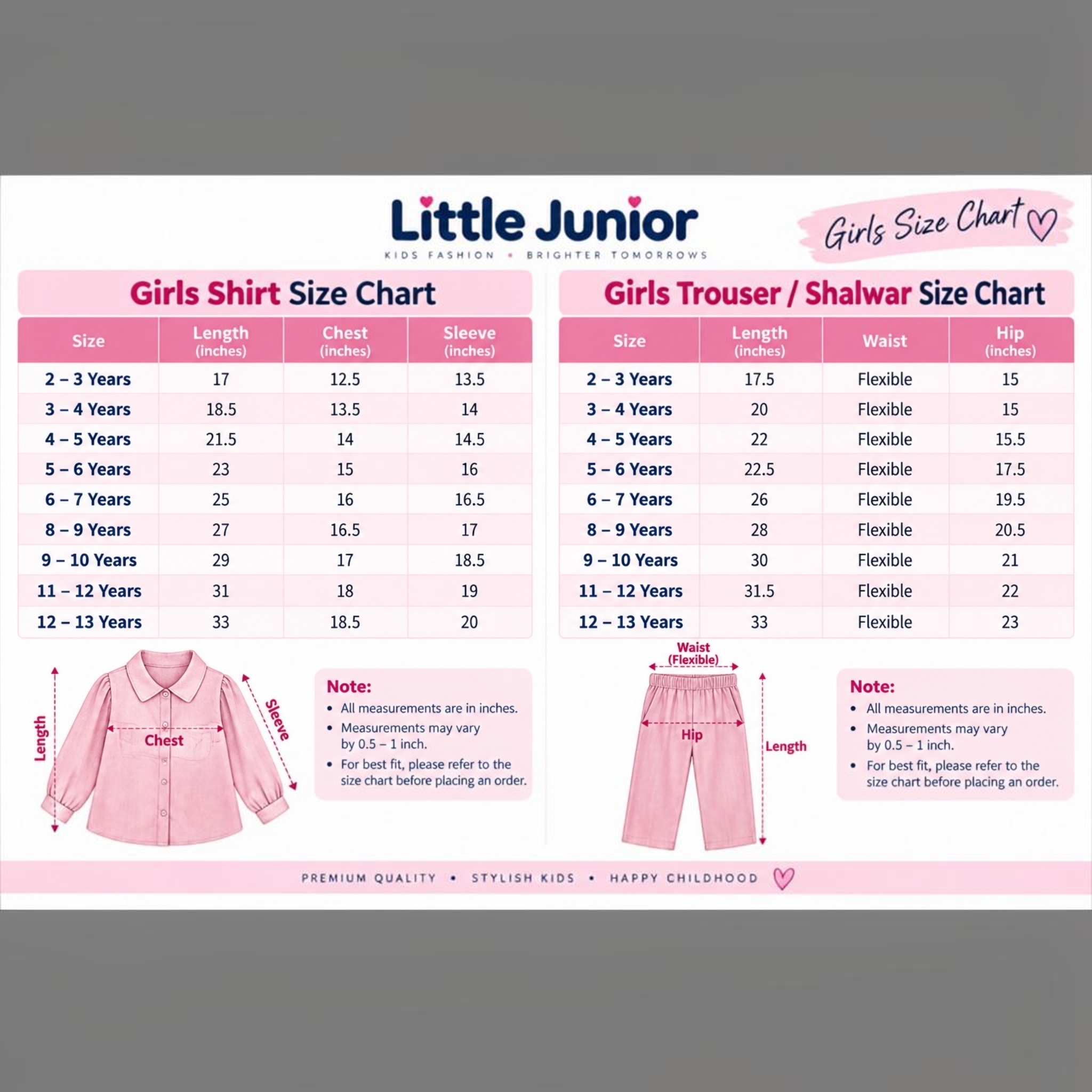 Girls Pair(00168)-Clr-Tea pink and black-Fabric Flannel For winter