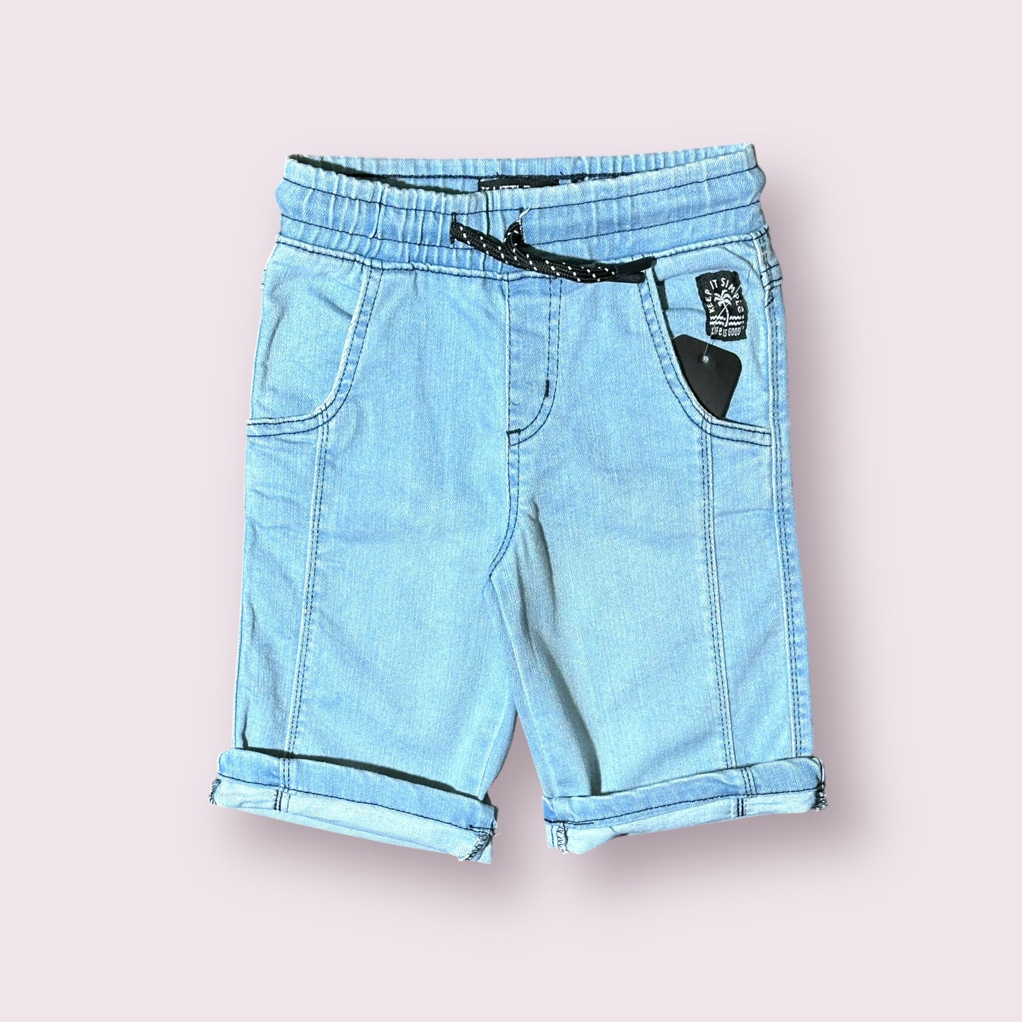 Denim Shorts (00464)Clr-Sky blue-Fabric Jeans