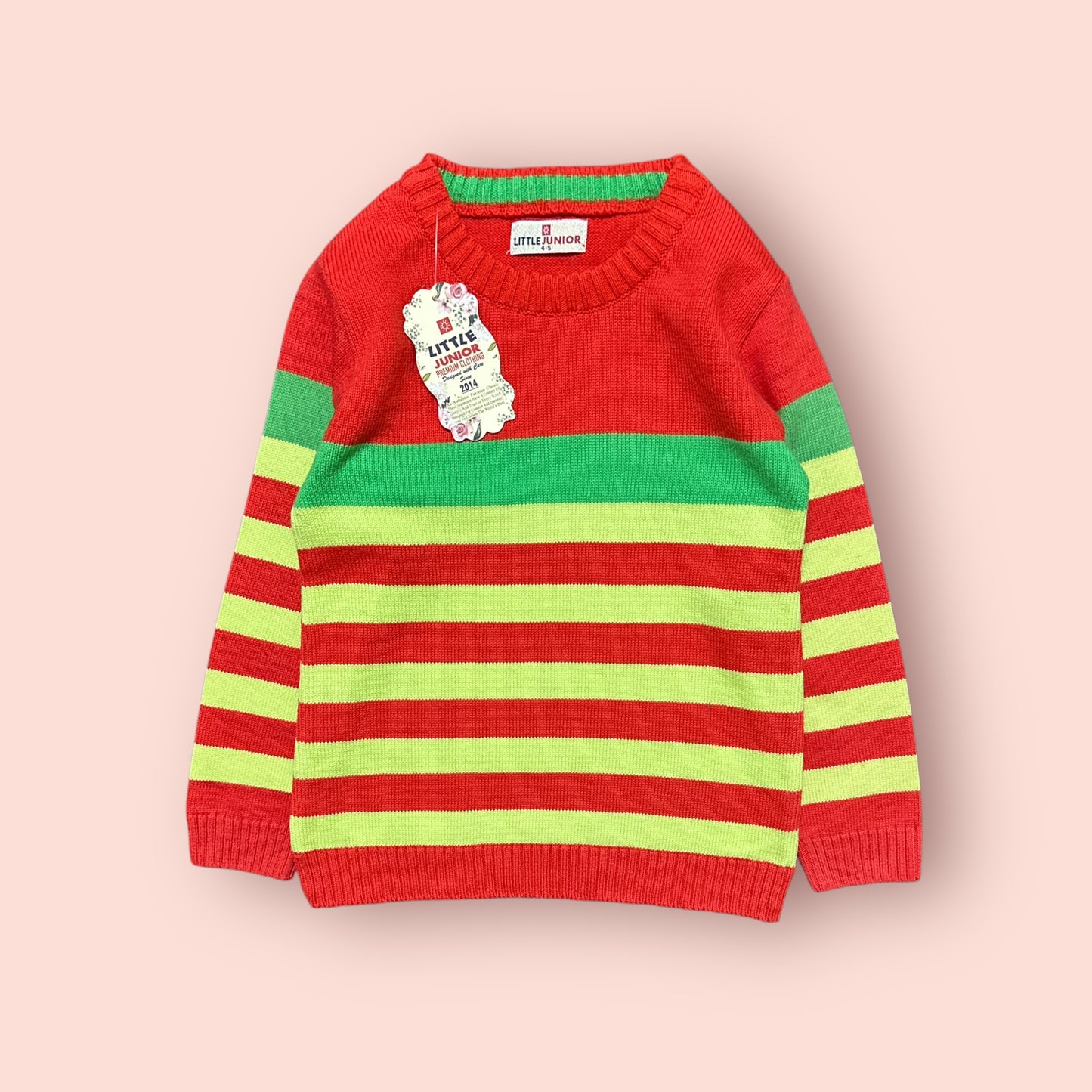 Girls Sweater(03959)Clr-Red And Green