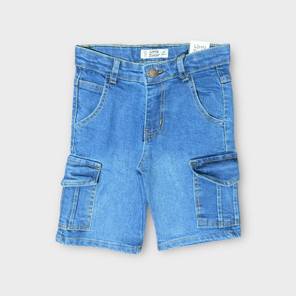 Denim Shorts (0080)Clr-Sky Blue-Fabric Jeans