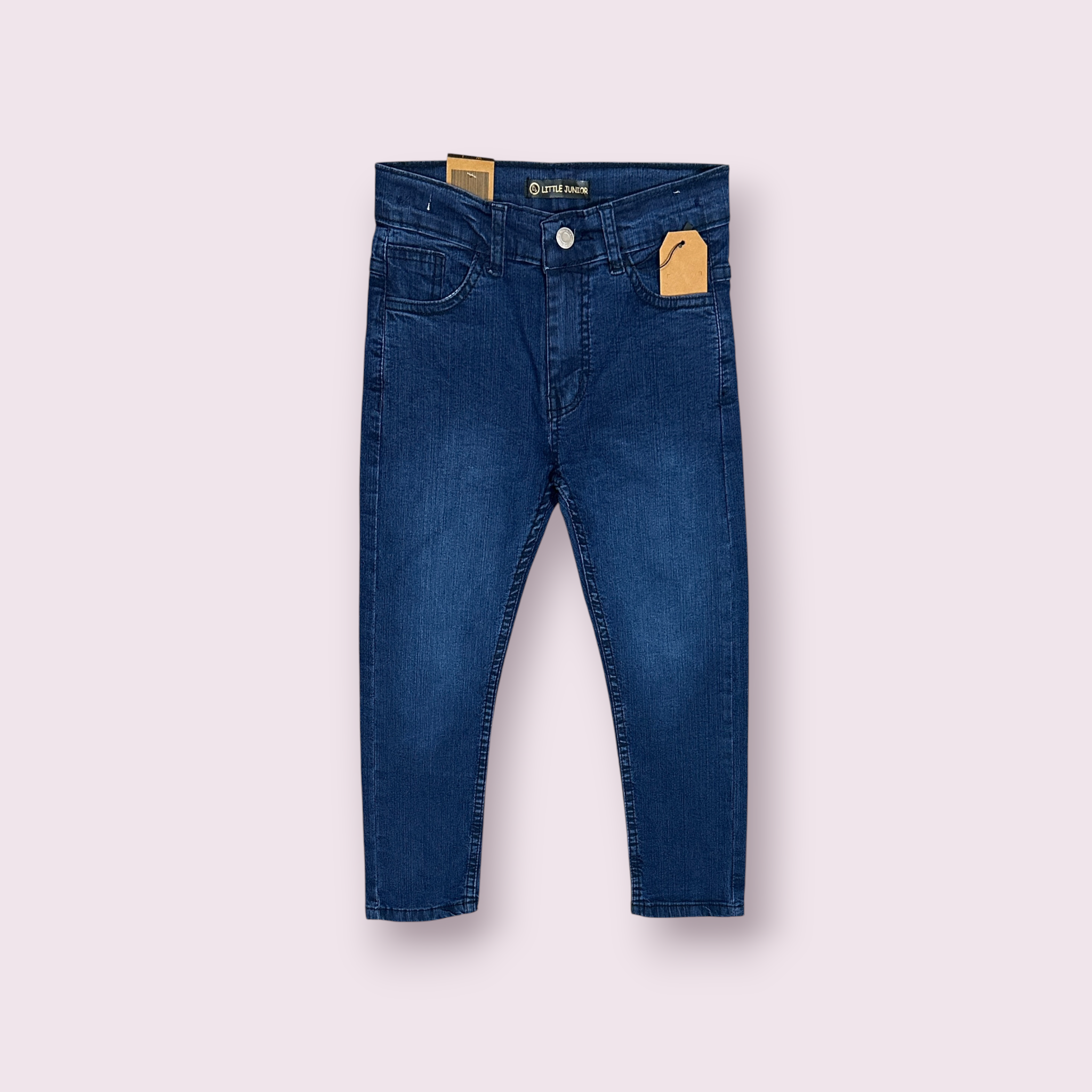 Boys Pant(0017)Clr-Dark Blue-Fabric Denim Jeans