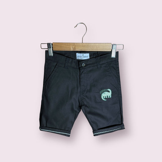 Cotton Shorts (00142)Clr-Black-Fabric Cotton