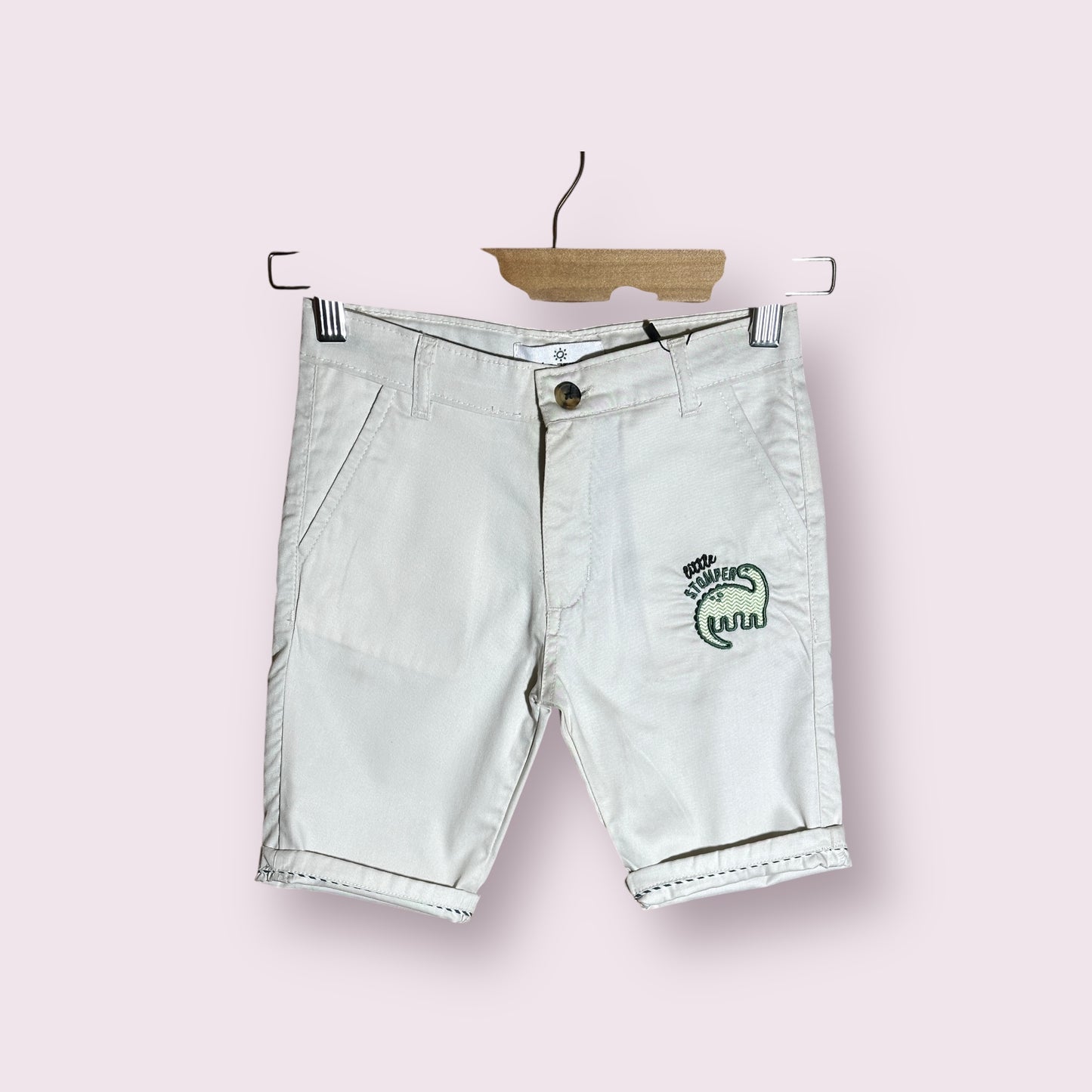 Cotton Shorts (00140)Clr-Off white-Fabric Cotton