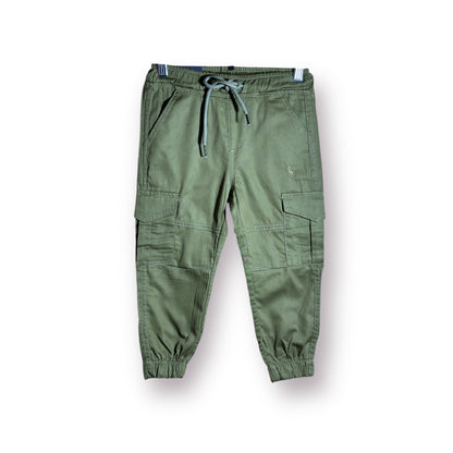 Boy Cargo Trouser(00532)Clr-Dark Green-Fabric Soft Cotton For Summer