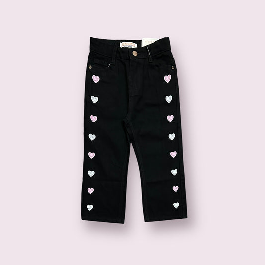 Girls Bell bottom Pant (03574) Clr-Dark Black