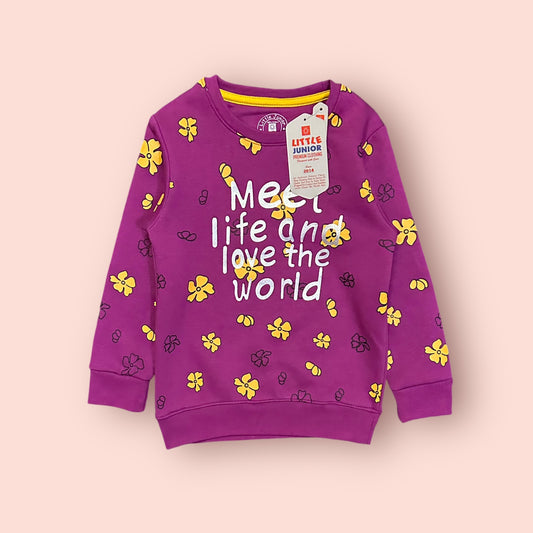 Girls Sweat Shirt (03800) Clr-Purple