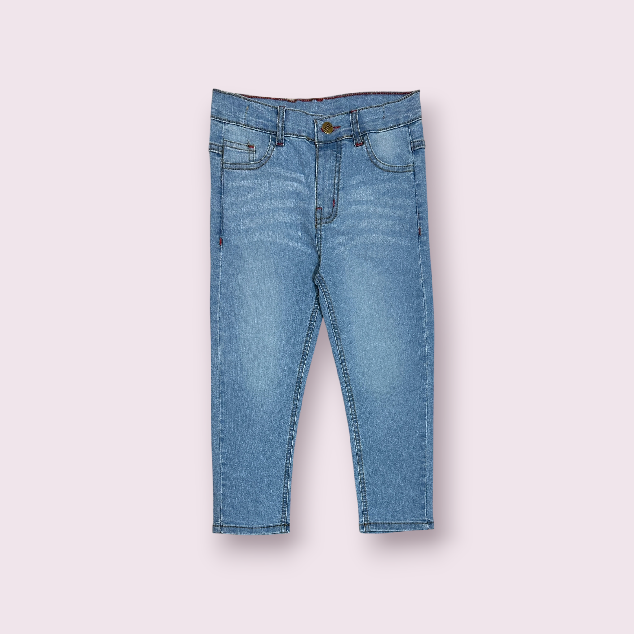 Boys Pant(0027)Clr-Sky Blue-Fabric Denim Jeans