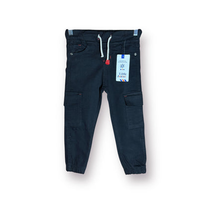 Boy Cargo Pant (00461)Clr-Black-Fabric Denim Jeans