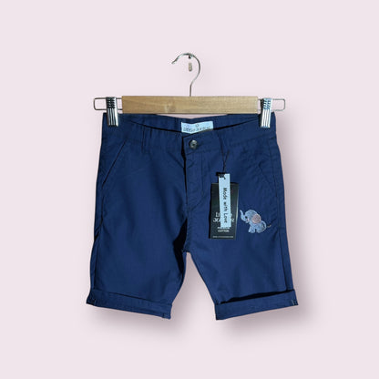 Cotton Shorts (00136)Clr-Navy Blue-Fabric Cotton