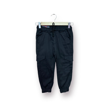 Boy Cargo Trouser(00535)Clr-Black-Fabric Soft Cotton For Summer