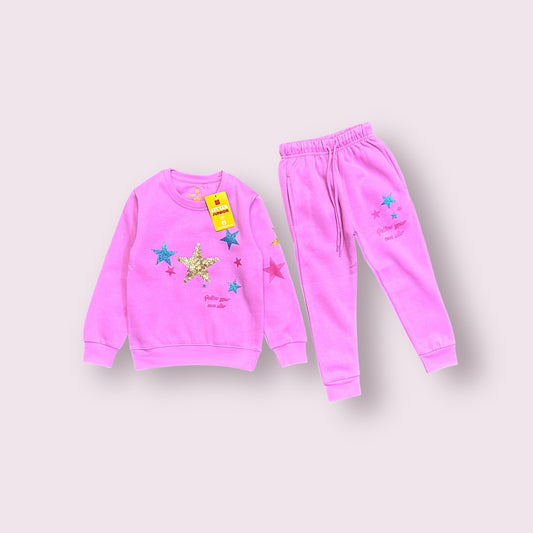 Girls Track Suit (03702)Clr-Lite Pink