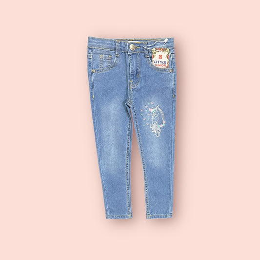 Girls Pant (03746)Clr-Sky  Blue