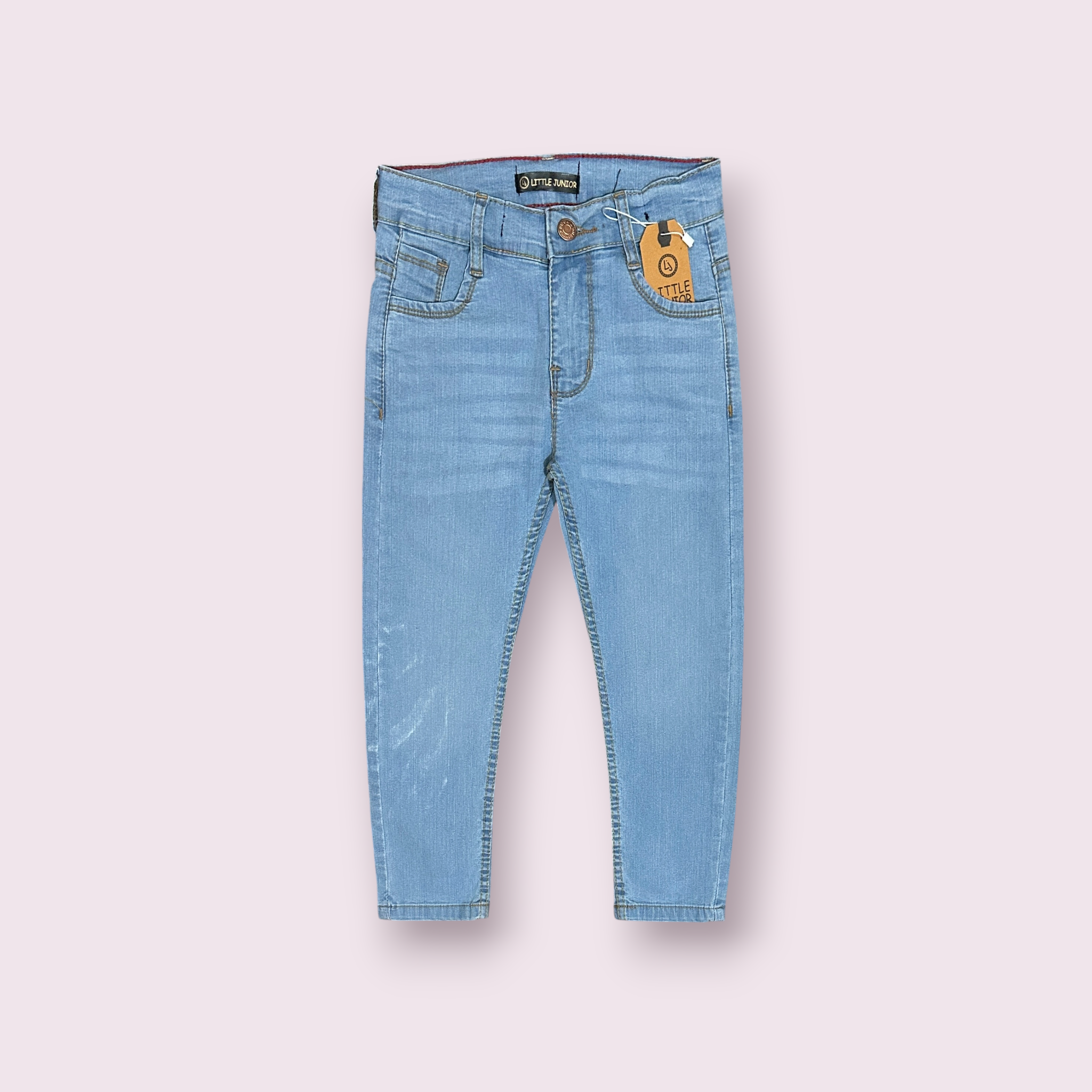 Boys Pant(0016)Clr-Sky Blue-Fabric Denim Jeans