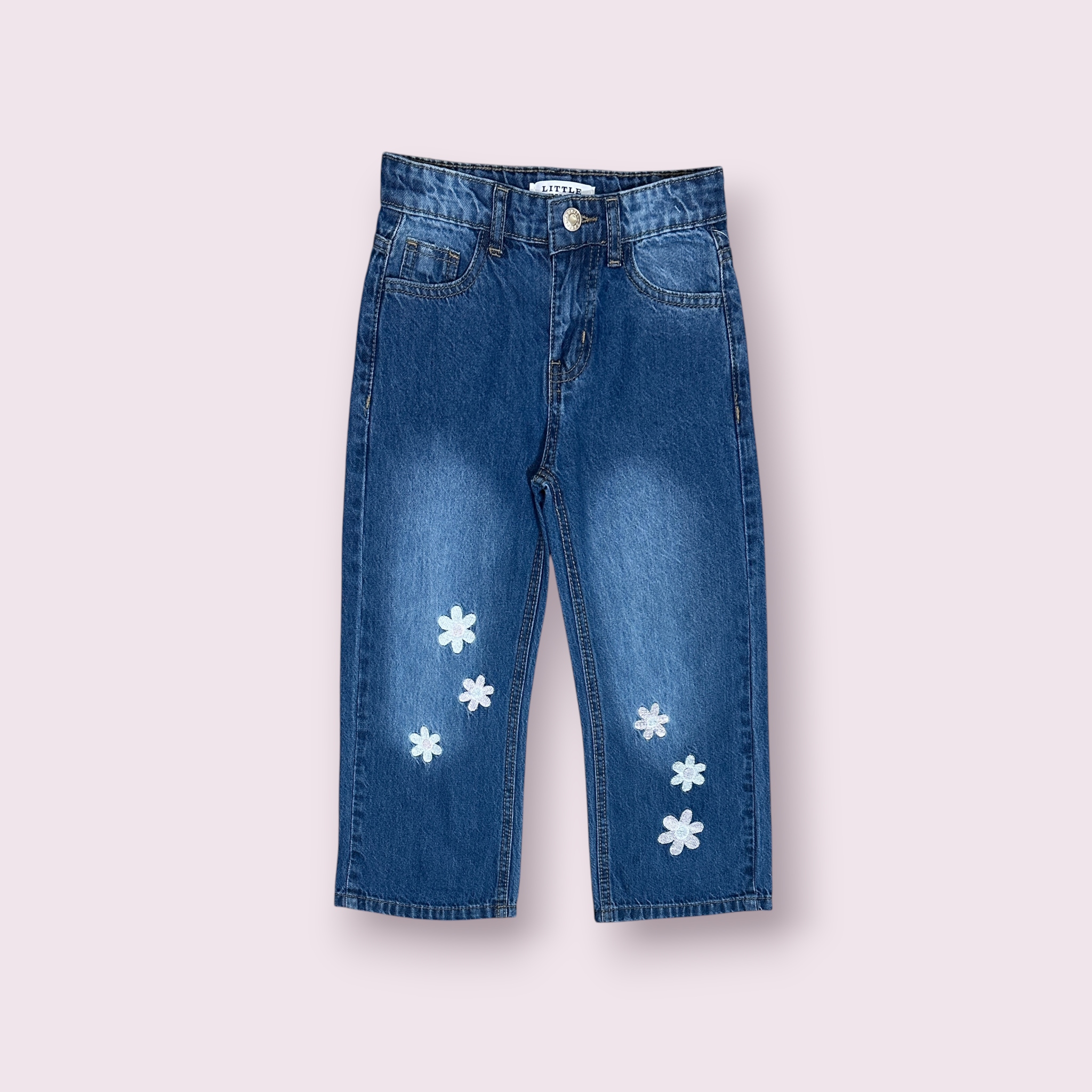 Girls Pant (00297)Clr-blue-Fabric Jeans