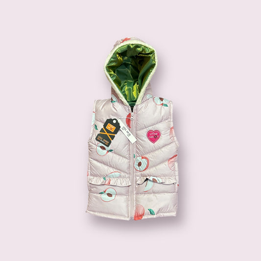 Girls Sleeveless  Puffer Jacket (03877)Clr-Baby Pink