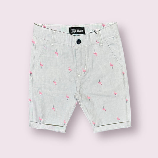 Cotton Shorts (00134)Clr-Lite gry Printed-Fabric Cotton