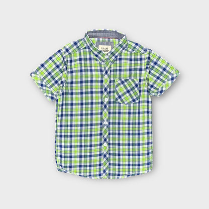 Casual Shirt (0062)Clr-Green and blue-Fabric Soft Cotton