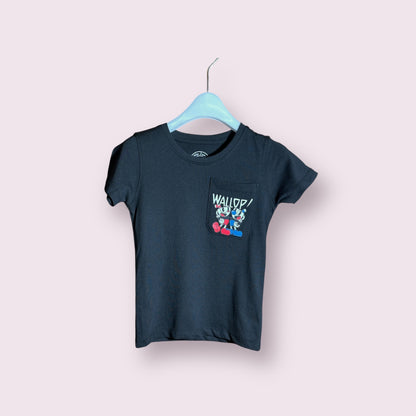 Boy T Shirt (00236)Clr-Black-Fabric Blended Cotton