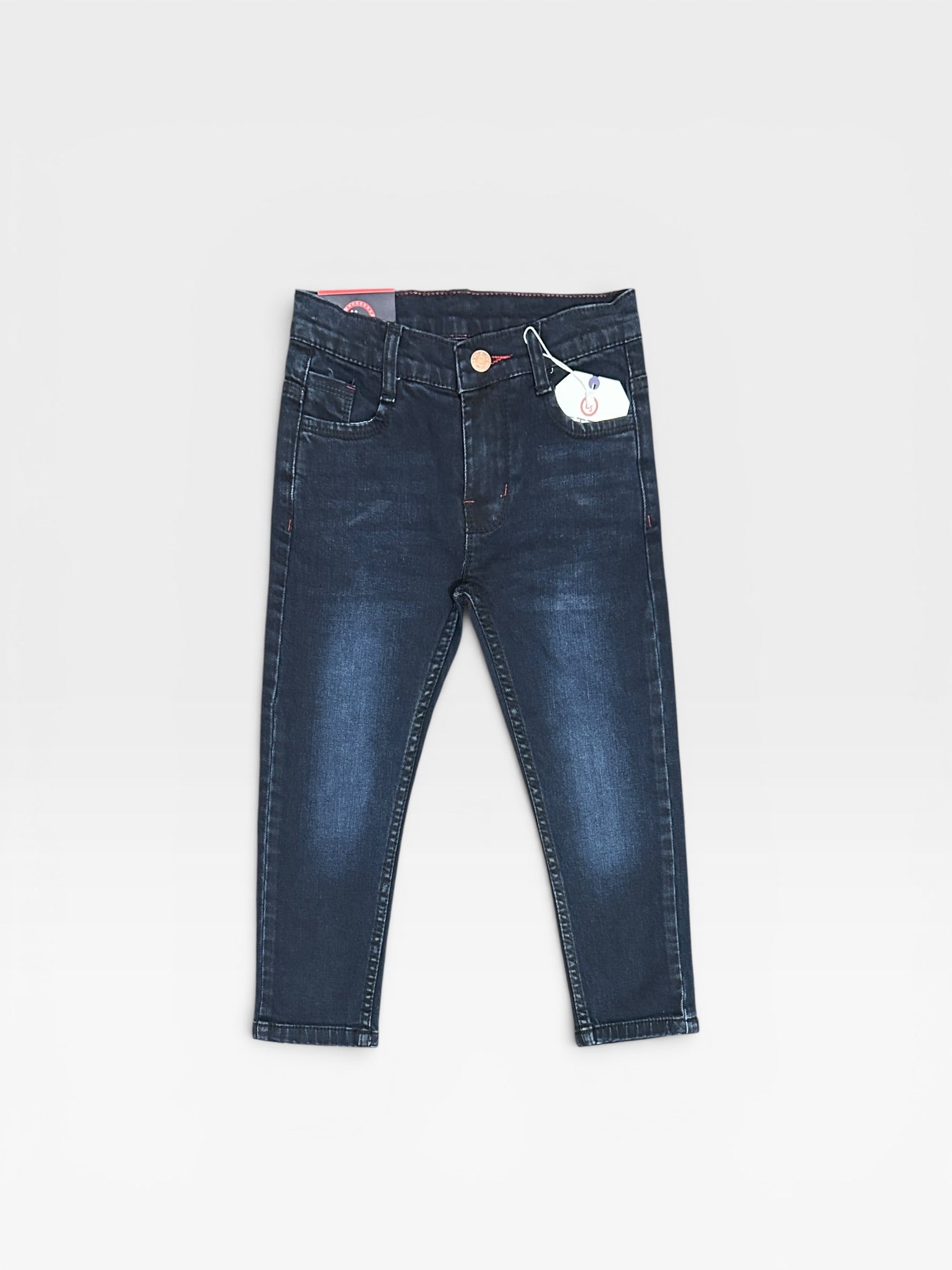 Boy Pant (02813)Clr-Dark Navy Blue-Fabric Denim Jeans