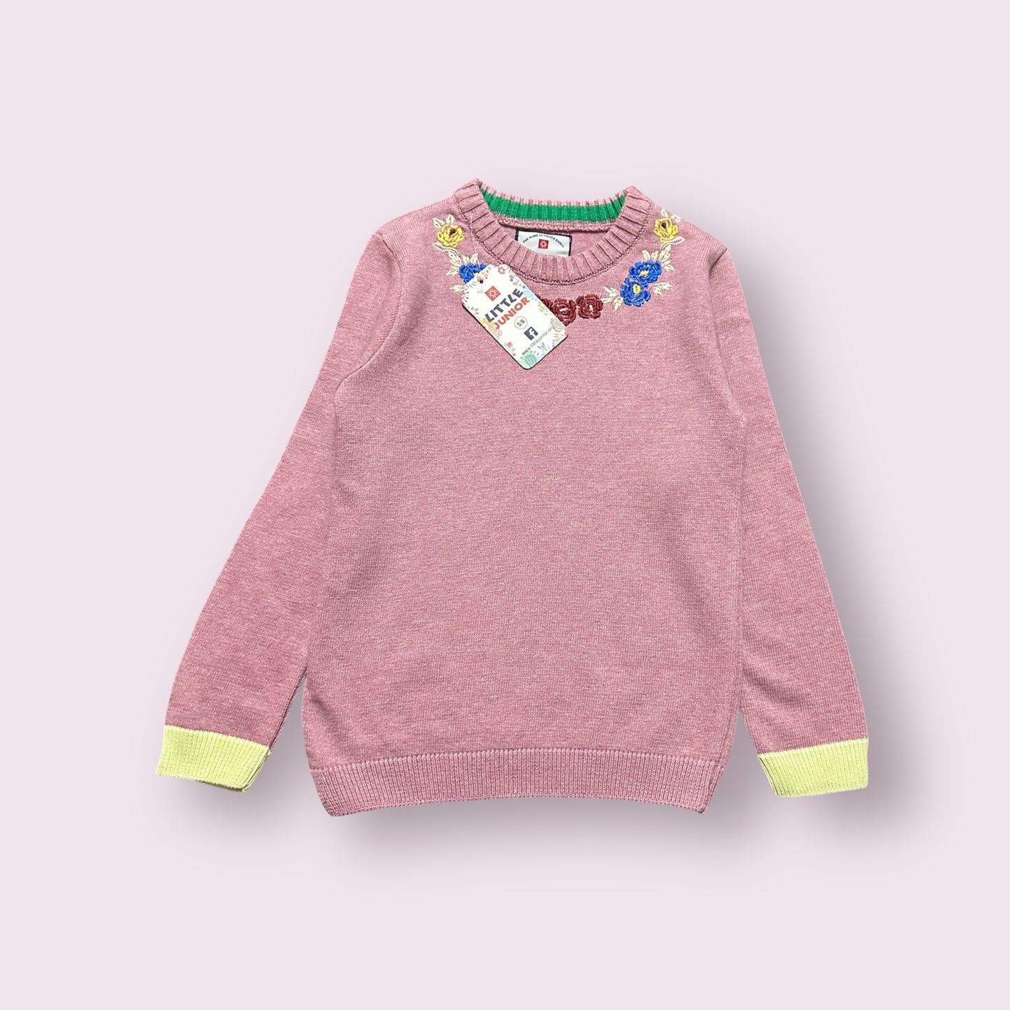 Girls Sweater (03438)Clr-Tea Pink