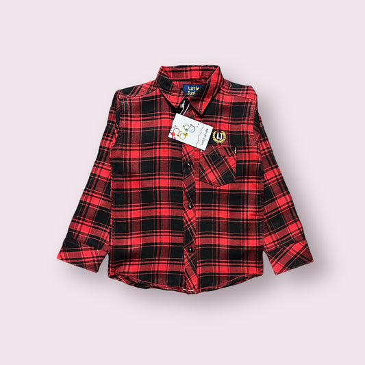 Boy Shirt (03499)Clr-Red Checks