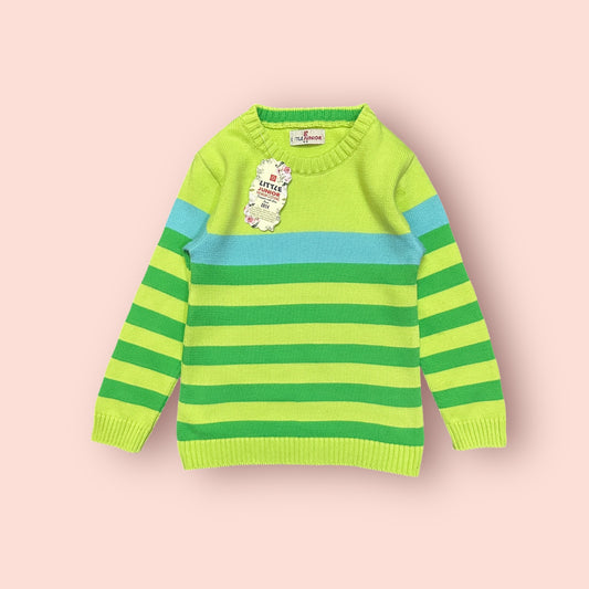 Girls Sweater (03816)Clr-Green lining