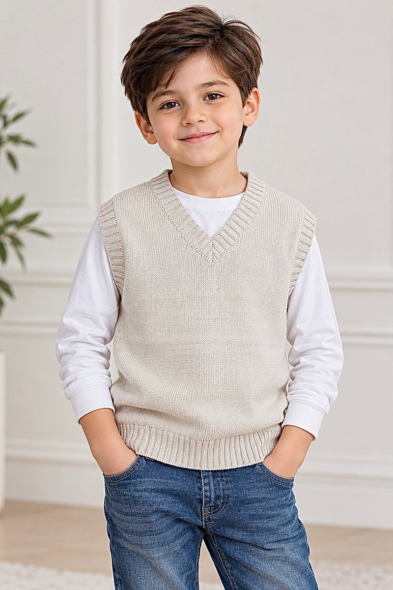 Boys Sleeveless Sweaters