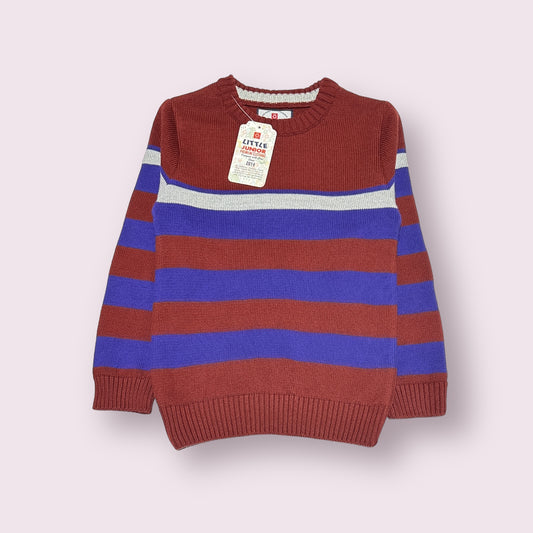 Boy Sweater (03373) Clr-Maroon and Royal blue