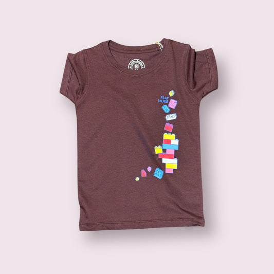 Boy T Shirt (0003)Clr-Maroon-Fabric Blended Cotton