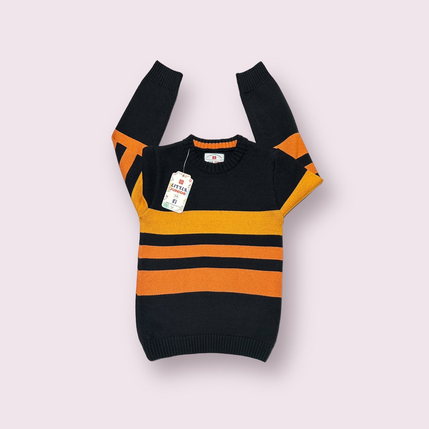 Boy Sweater (03363) Clr-Orange And Black