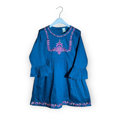 Girls Top/Kurti (00225)Clr-Dark Zink-Fabric Cotton For Summe