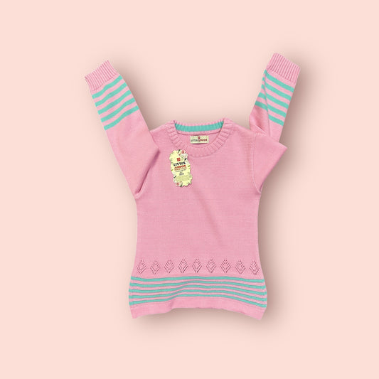 Girls Sweater (03818)Clr-Baby Pink