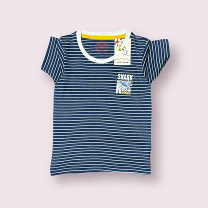 Boy T Shirt (0022)Clr-Navy Blue Lining-Fabric Blended Cotton