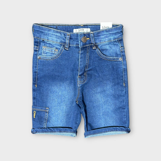 Denim Shorts (0077)Clr-Blue-Fabric Jeans