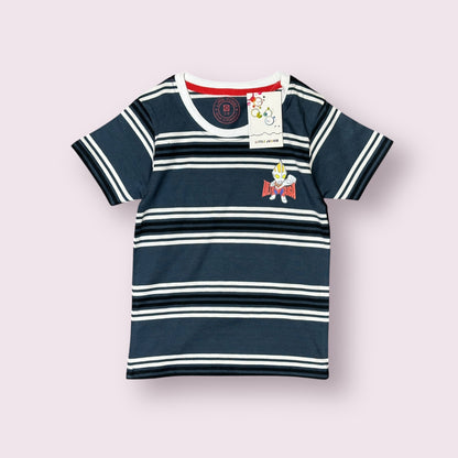 Boy T Shirt (0028)Clr-Navy blue Lining-Fabric Blended Cotton