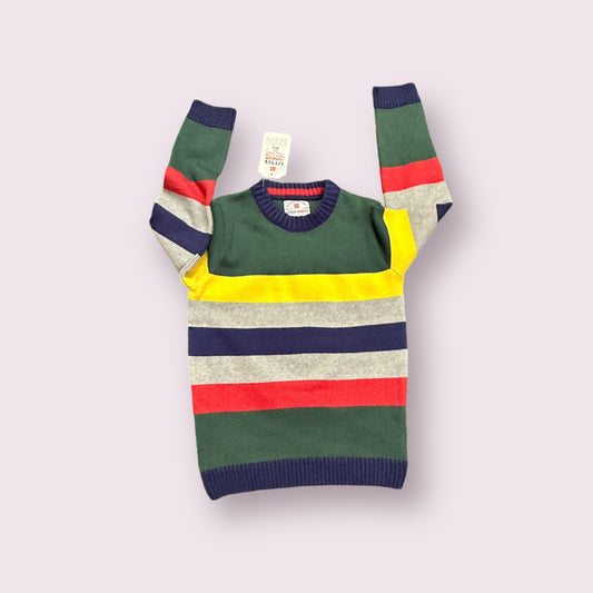 Boy Sweater (03693)Clr-Green,yellow And Navy blue