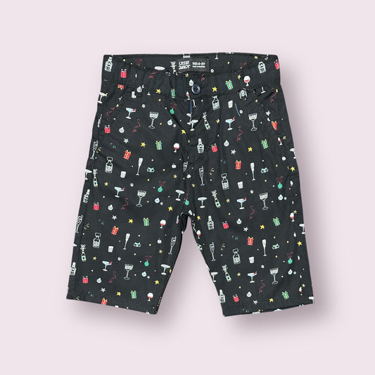 Cotton Shorts (00122)Clr-Black-Fabric Cotton